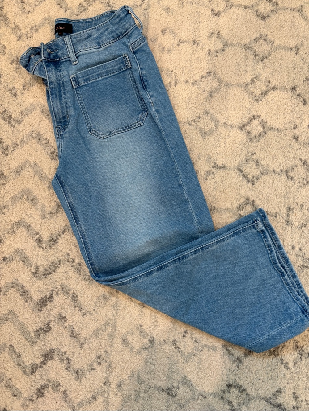 Quince Patch Pocket Light Wash Jeans 26” inseam
